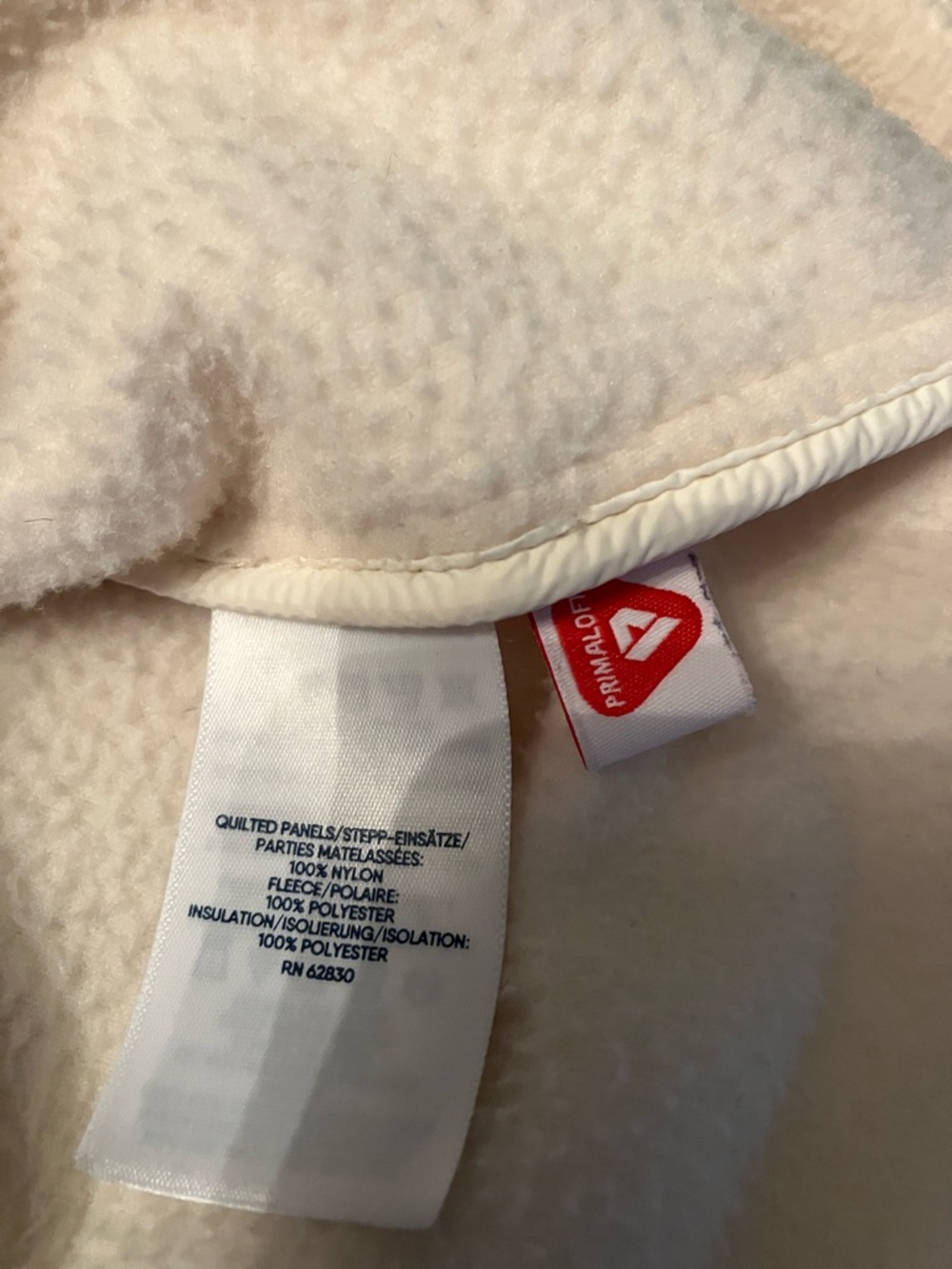 Lands' End Cream Quilted-Fleece Cowl Pullover - Picture 7 of 7